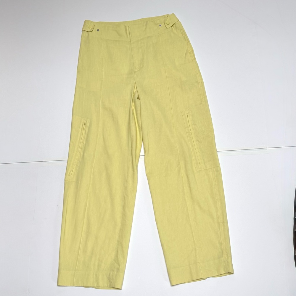 Vince Wide Leg Pants in Light Yellow